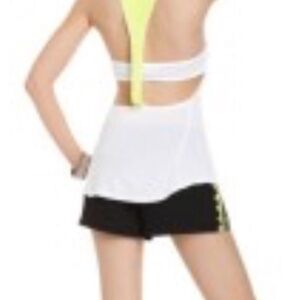 Guess neon yellow sequins detailed tank top size small